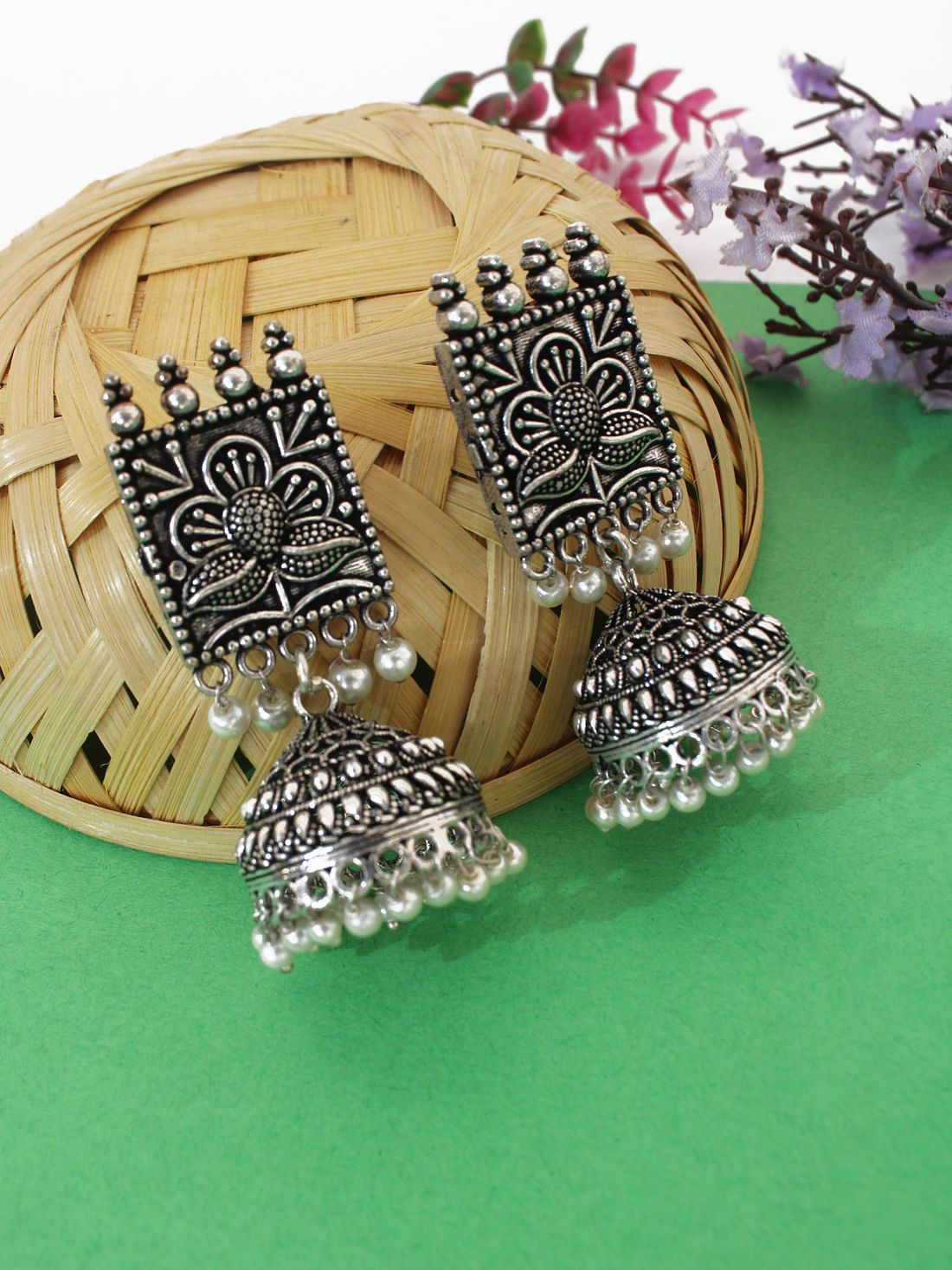 925 Silver Dual Tone Earrings: Stylish Contrast and Elegance in Jewelry